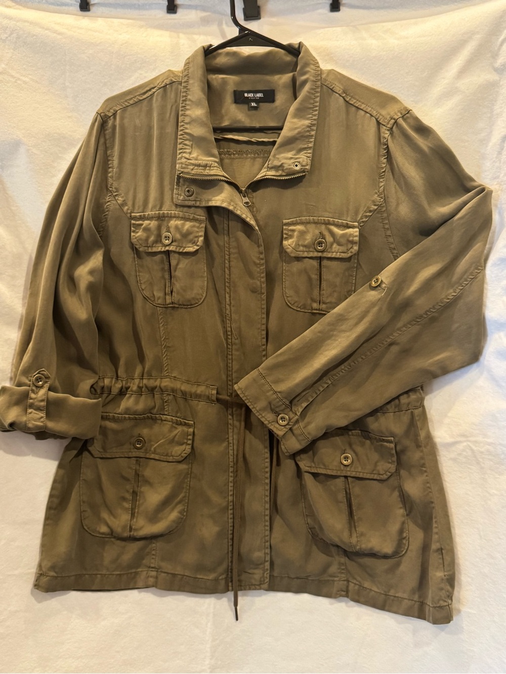 Black Label Women's Olive Utility Jacket  Size XL